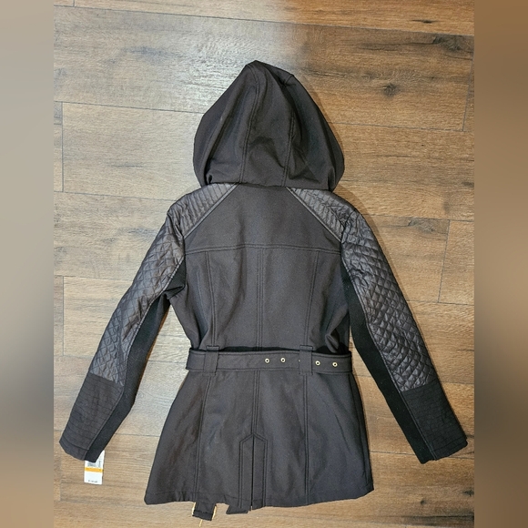 NWT Michael Kors Black Quilted Jacket with Removable Hood - SIZE SMALL - Picture 15 of 16